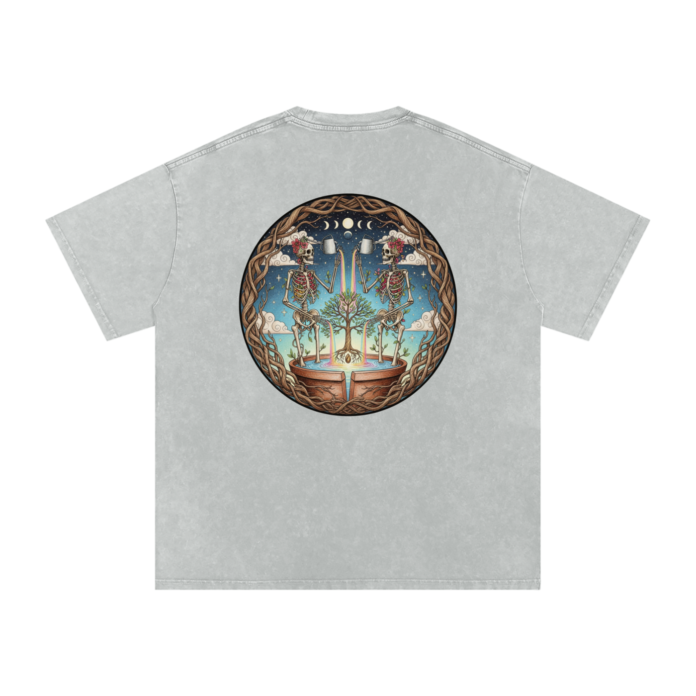 Flower Friends Oversized Vintage T-Shirt - Rave Streetwear View