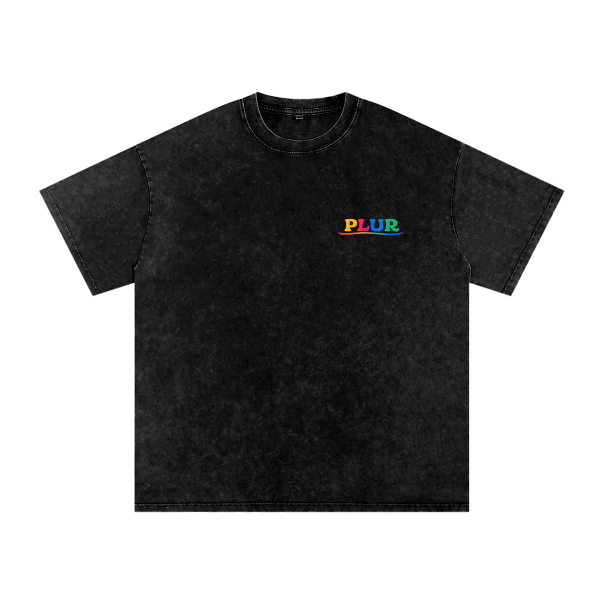 PLUR Oversized Vintage T-Shirt in Black by Rave Uniform