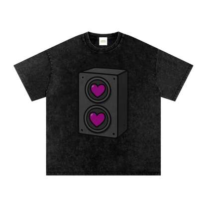 Bass Love Oversized Vintage T-Shirt - Rave Streetwear View