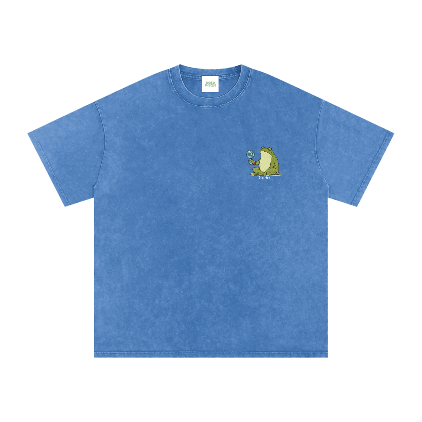 Its Hot Frog Oversized Vintage T-Shirt - Rave Uniform Detail View