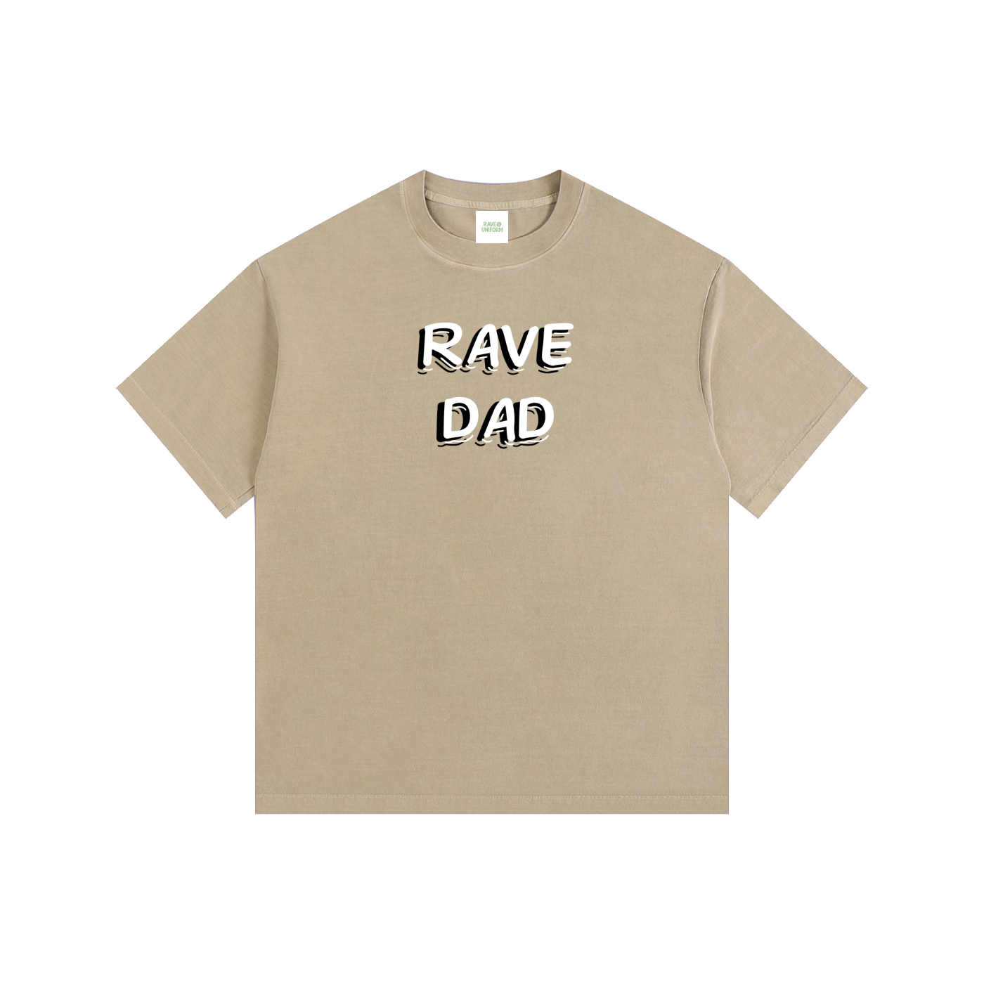 Rave Dad Oversized T-Shirt in Khaki by Rave Uniform