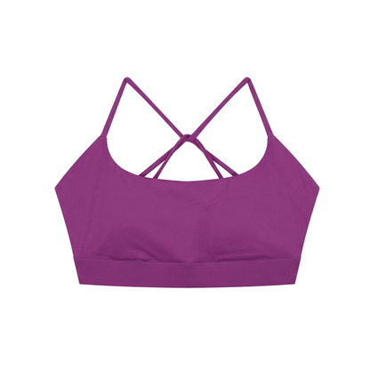 Strappy Criss Cross Yoga Sports Bra - Rave Uniform Detail View