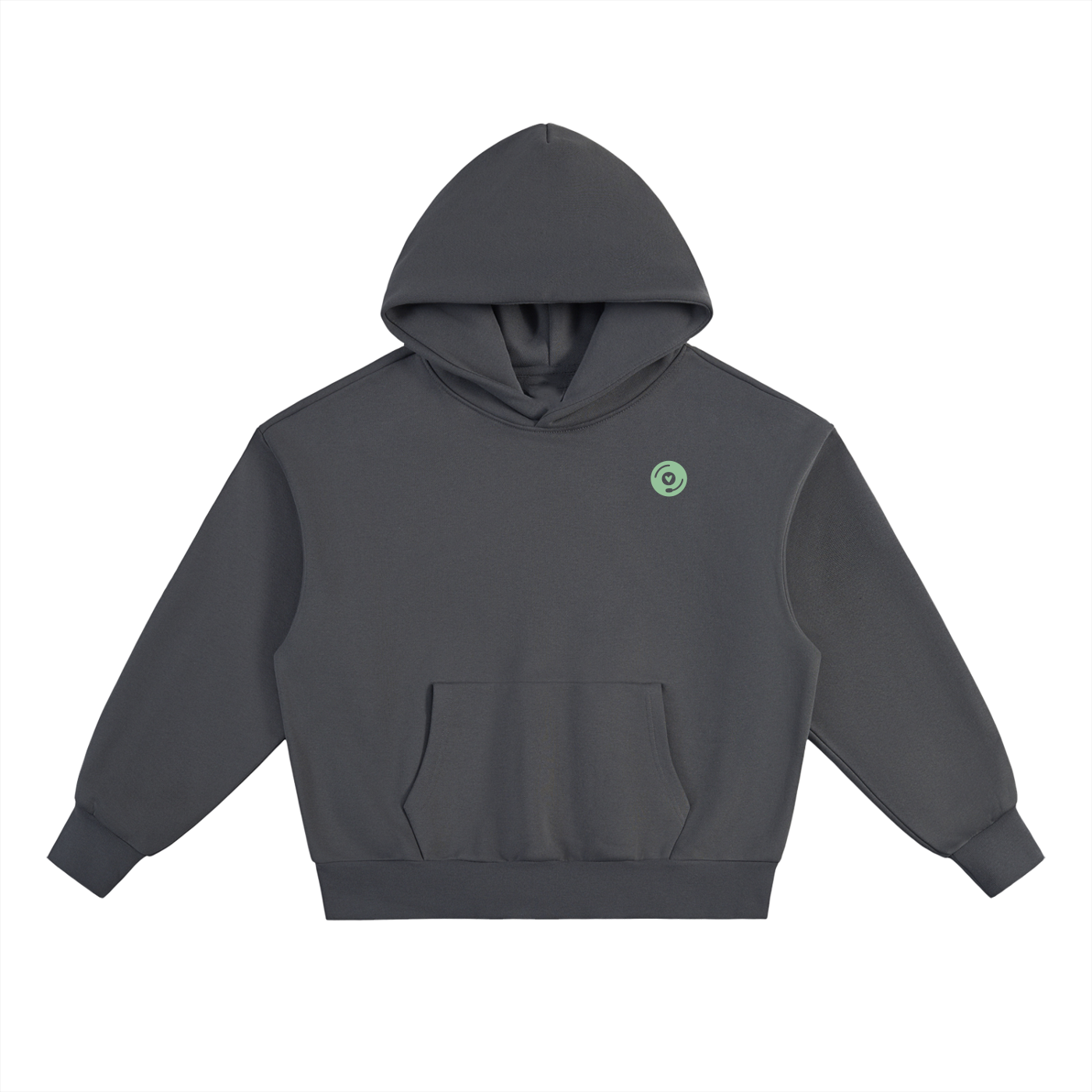Vinyl Love Heavyweight Hoodie in Charcoal Gray by Rave Uniform