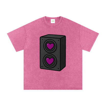 Bass Love Oversized Vintage T-Shirt - Rave Uniform Detail View