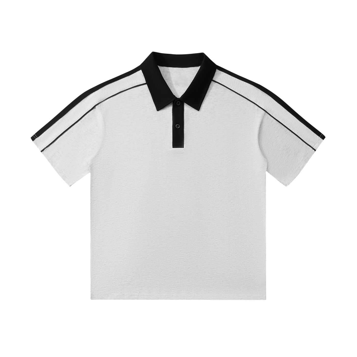 Pwemium Wounge Polo Shirt in White Gray by Rave Uniform