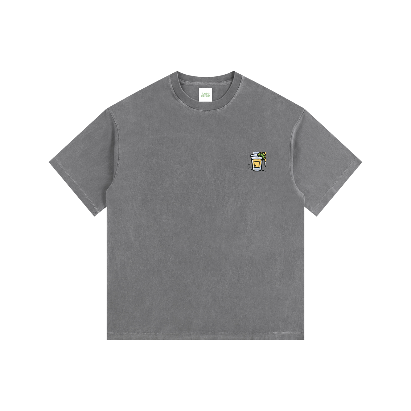 Techno & Tequila Oversized T-Shirt in Gray by Rave Uniform