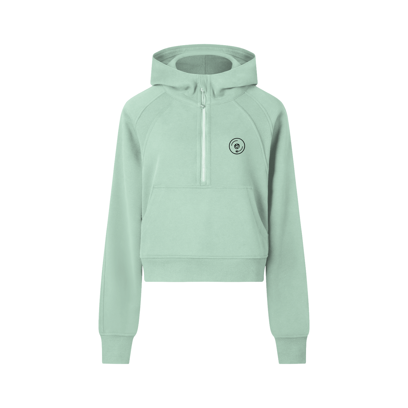 Vinyl Love Half-Zip Hoodie - Rave Uniform Side View