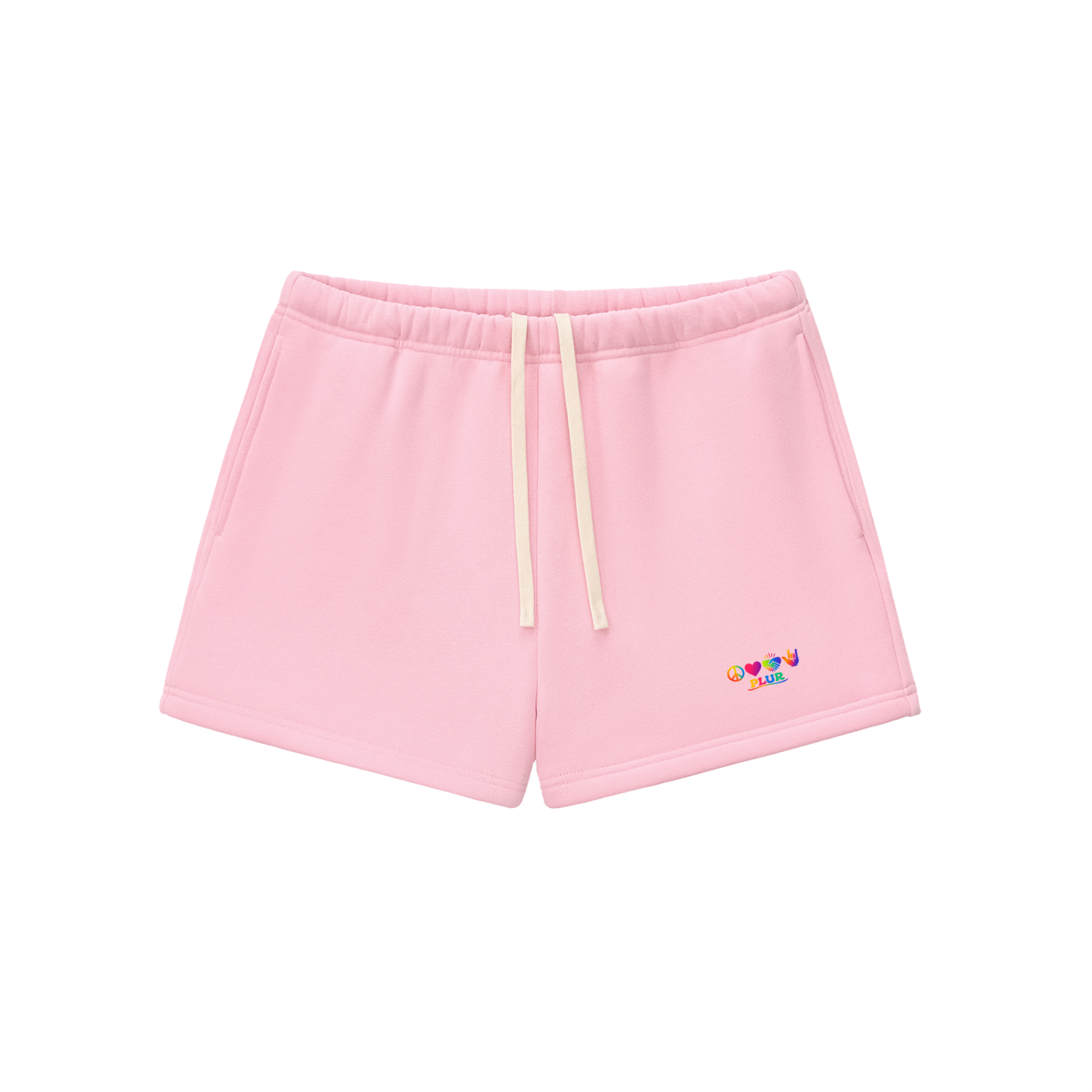PLUR Cotton Shorts in Pink by Rave Uniform