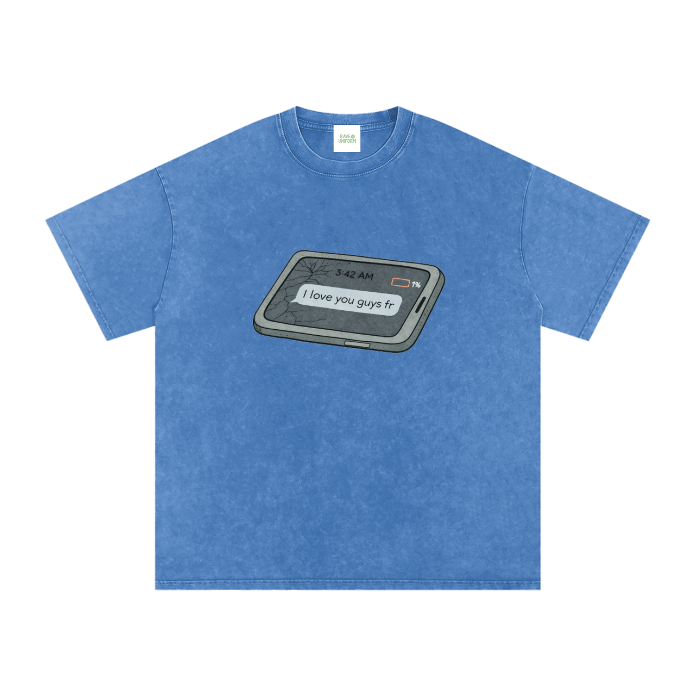 Love U Oversized Vintage T-Shirt - Rave Uniform Detail View