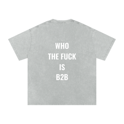 Who is B2B Oversized Vintage T-Shirt in Light Gray alternate view by Rave Uniform
