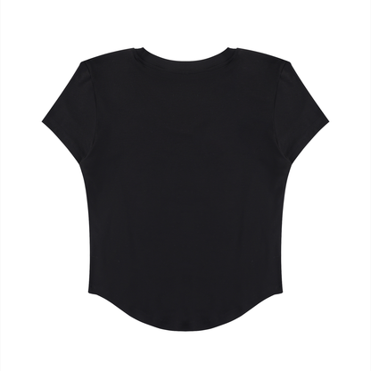 Comfy Paneled Crop T-Shirt - Rave Uniform Side View