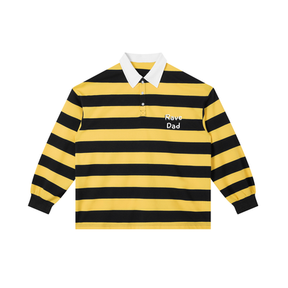 Rave Dad Stripe Polo Shirt
