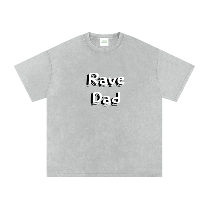 Rave Dad Oversized Vintage T-Shirt in Light Gray by Rave Uniform