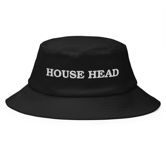 House Head Bucket Hat in Black