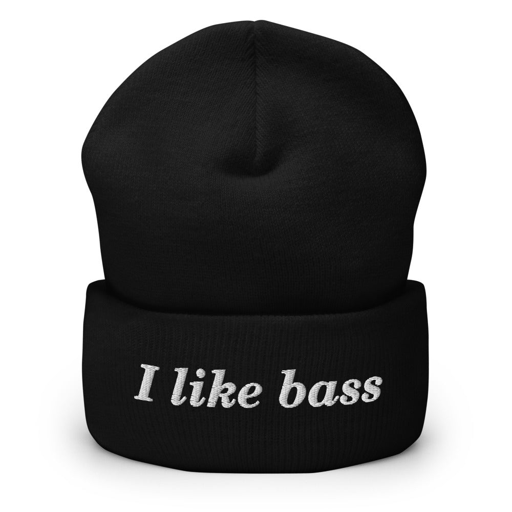 I Like Bass Beanie in Black