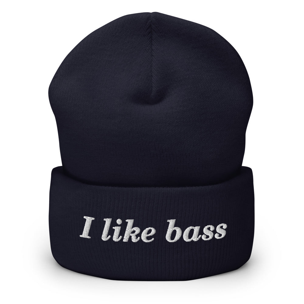 I Like Bass Beanie in Navy