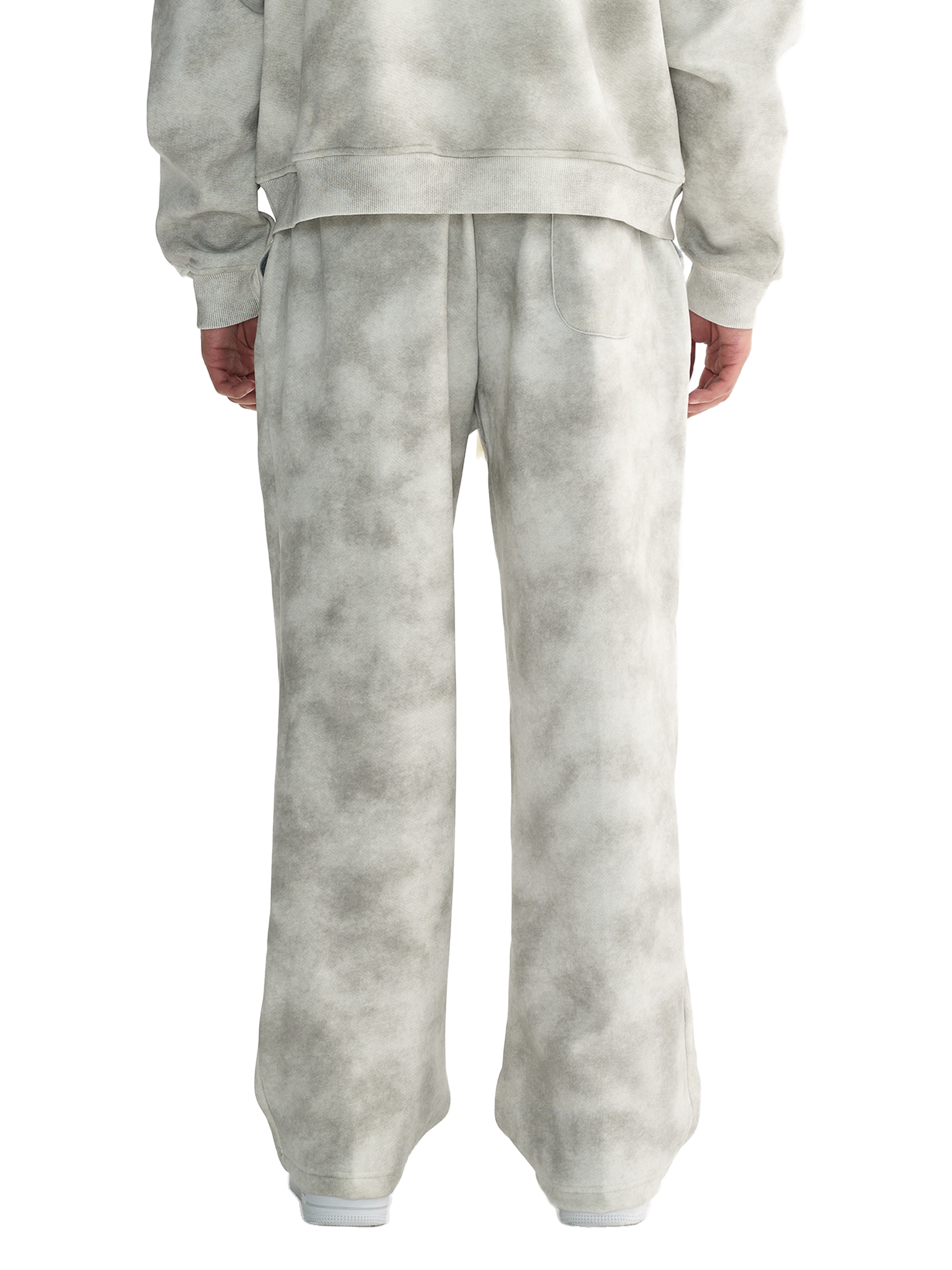 Baggy Cloud Sweatpants in Flower gray alternate view by Rave Uniform