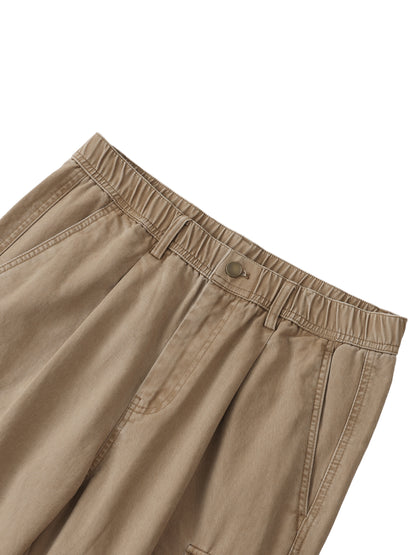 Scrunch Waist Cargo Pants in Gray alternate view by Rave Uniform