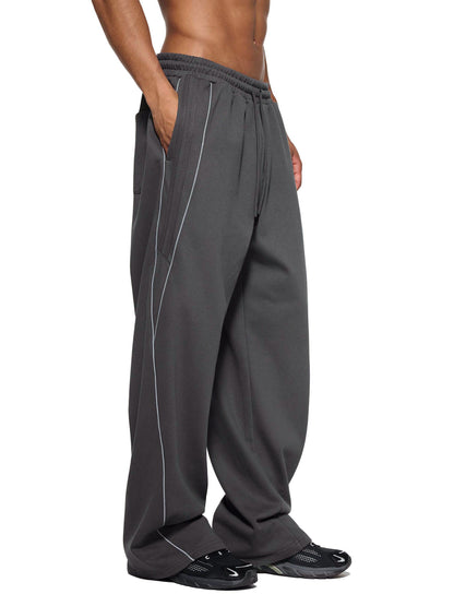 Vinyl Love Reflector Sweatpants in Red alternate view by Rave Uniform