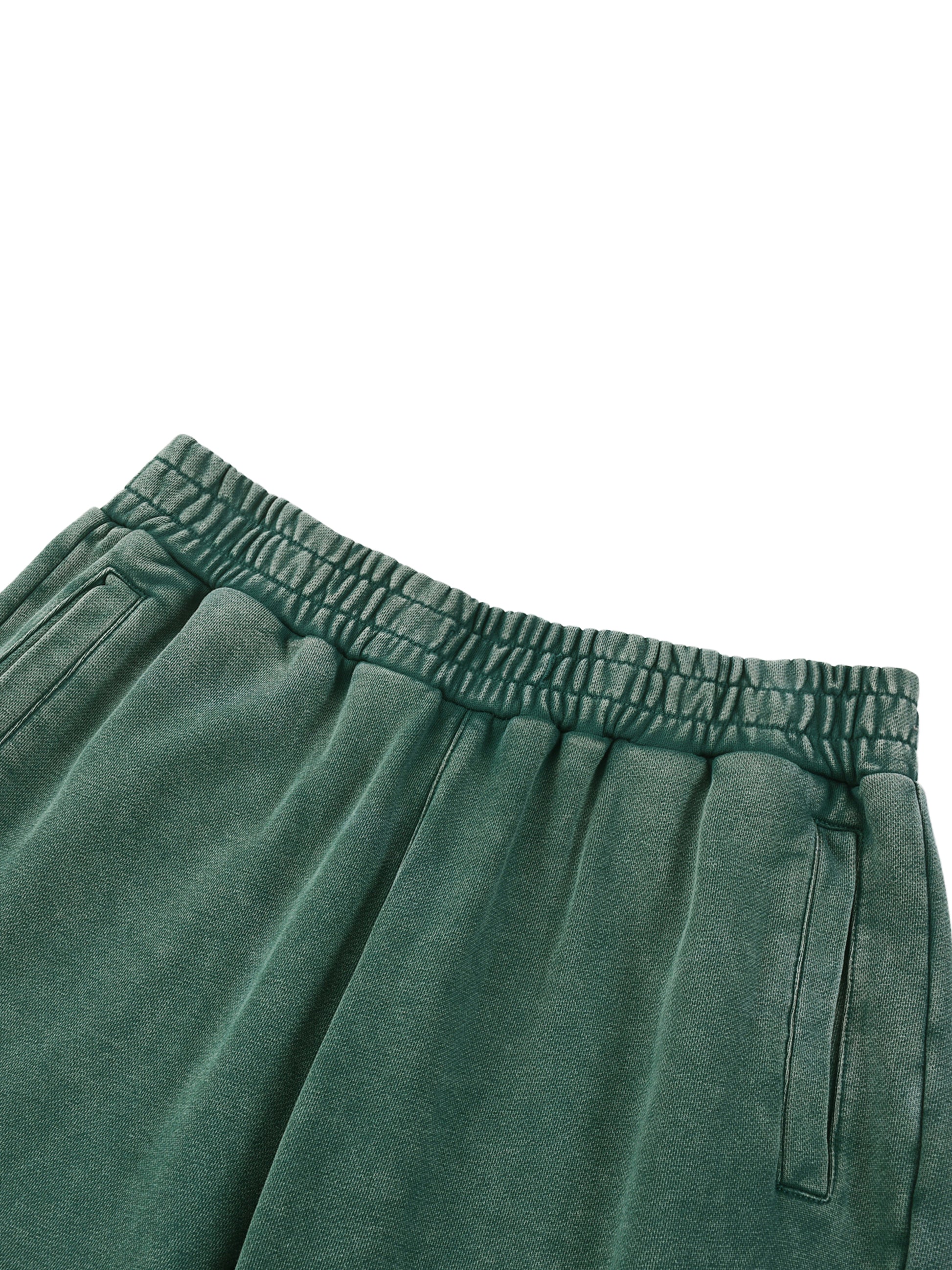 Snow Wash Heavyweight Jogged Sweatpants in Brown detail view by Rave Uniform
