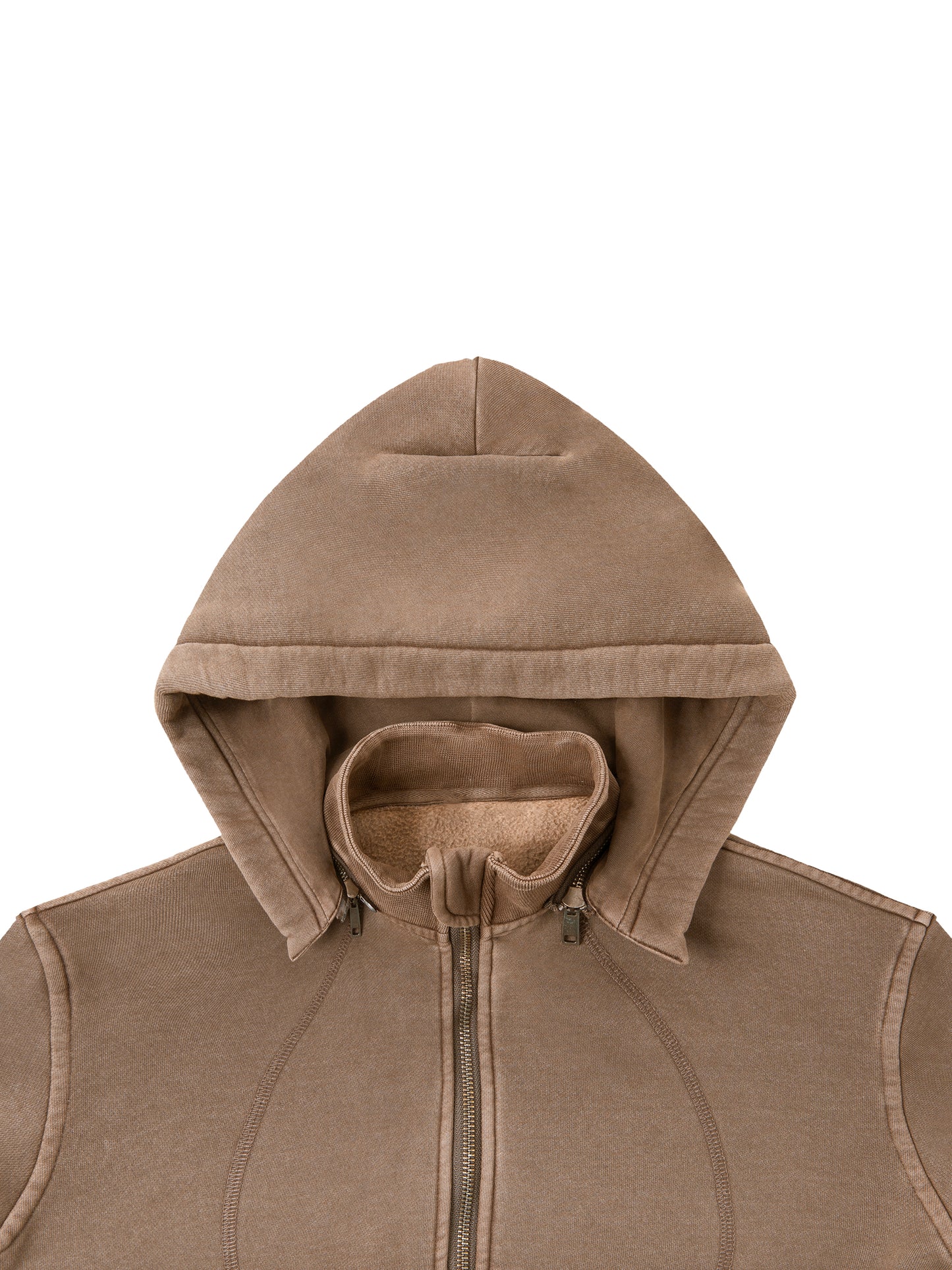 Labubu Cropped Fleece Hoodie in Dark Gray alternate view by Rave Uniform
