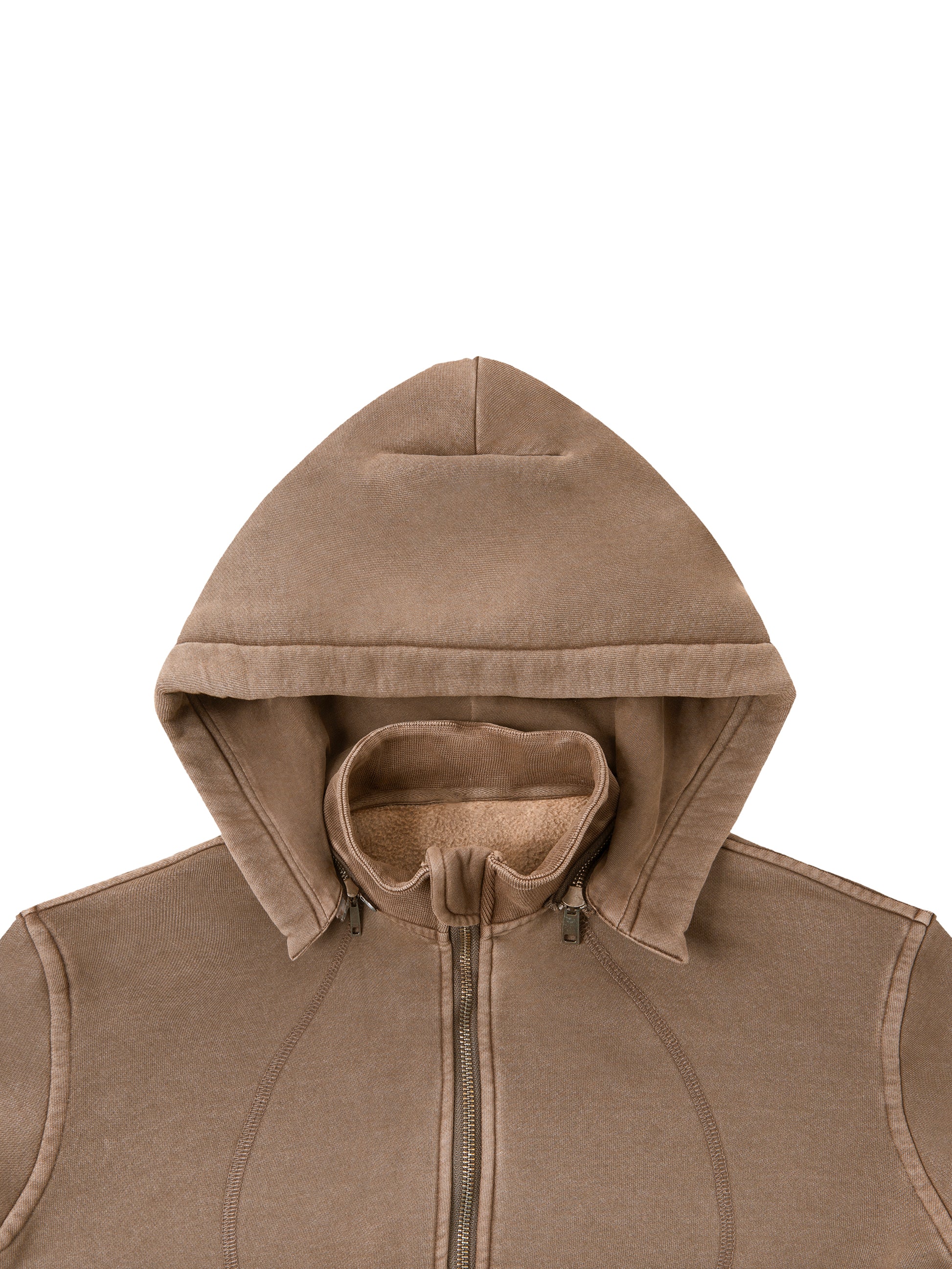 Labubu Cropped Fleece Hoodie in Dark Gray alternate view by Rave Uniform