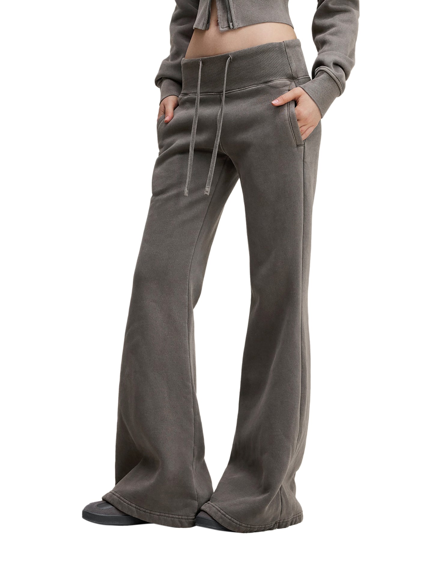 Flared-Leg Fleece Pants