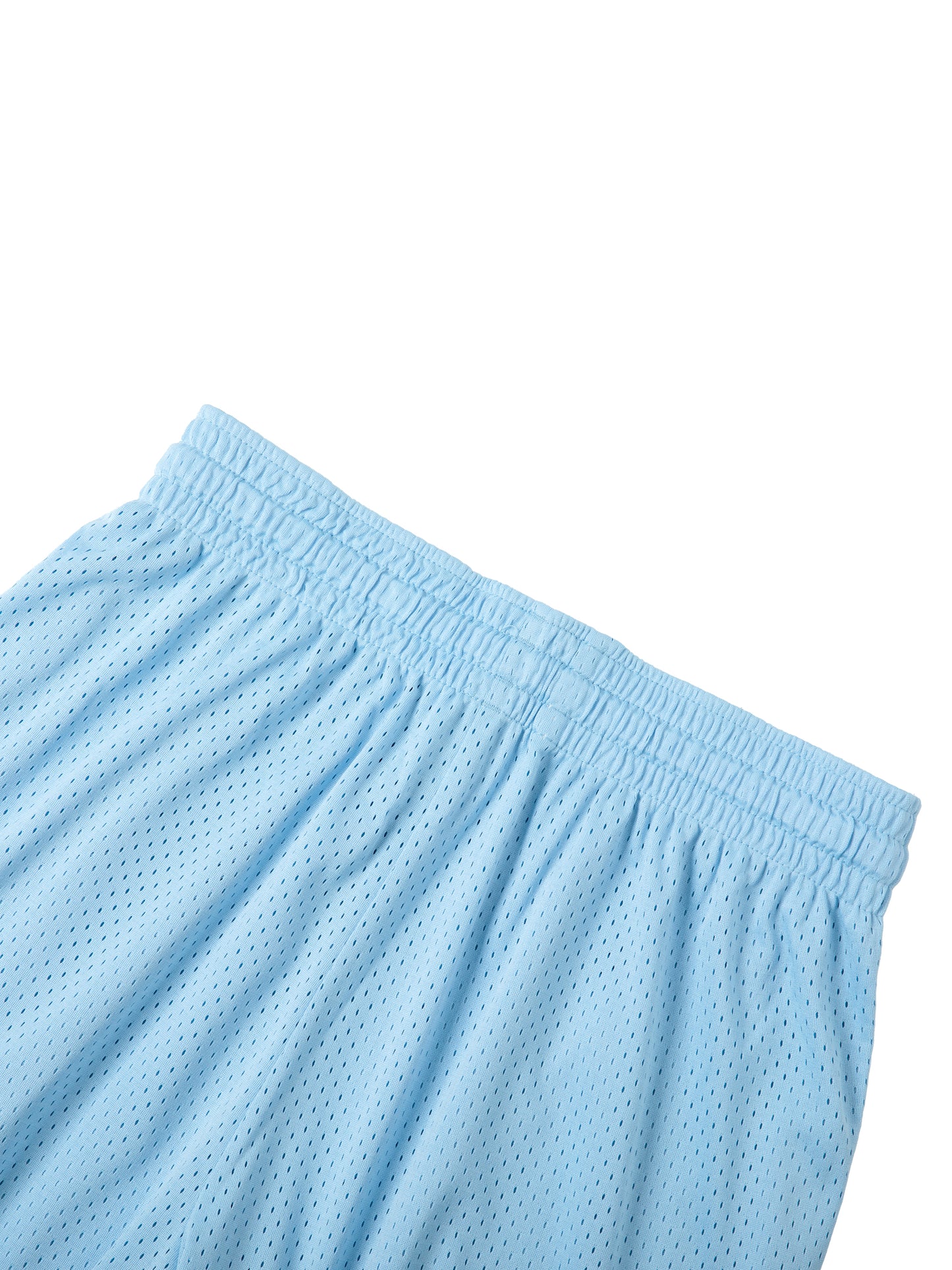 Vinyl Love Mesh Shorts in Navy Blue detail view by Rave Uniform