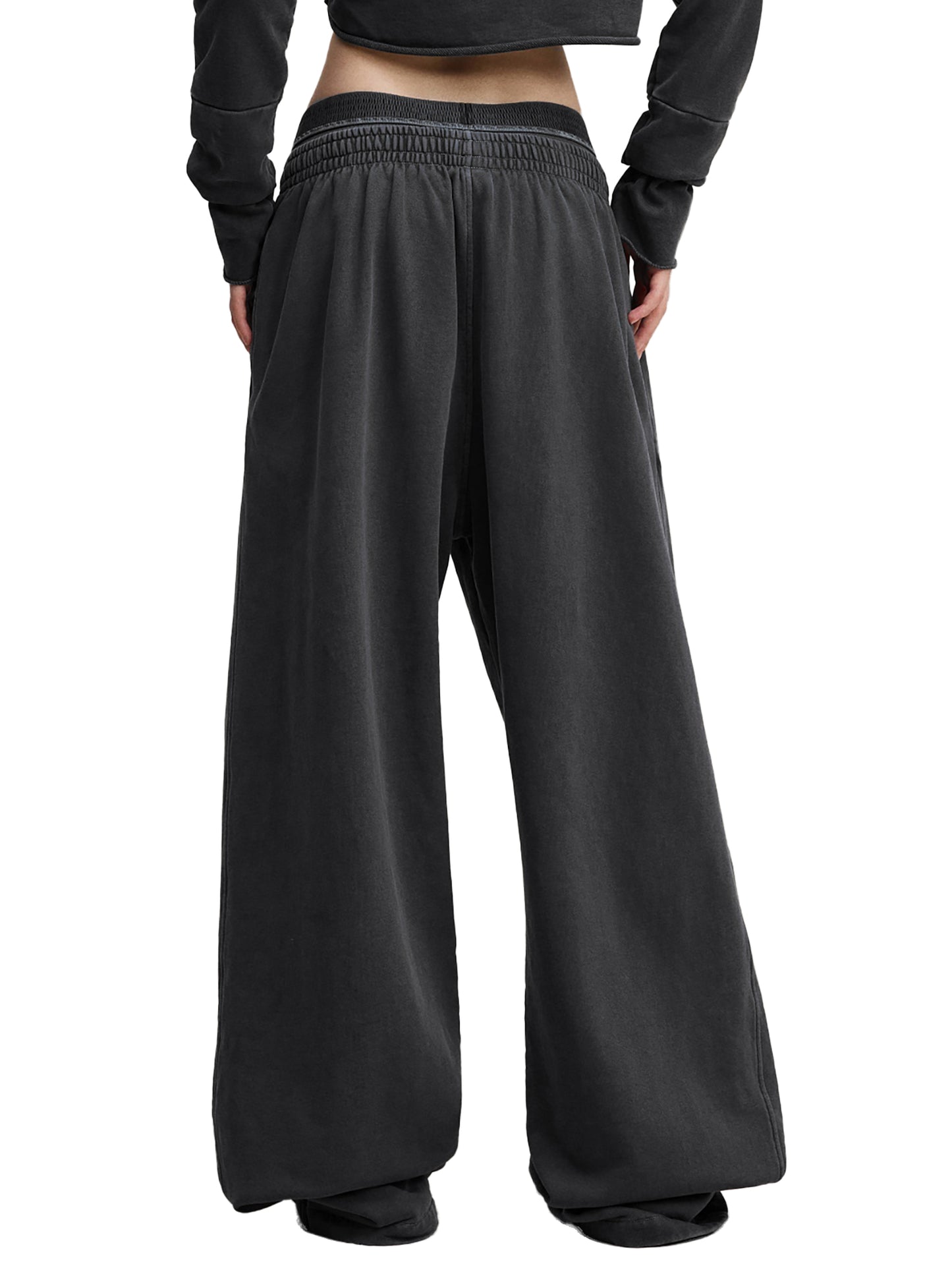 Labubu Waist Pants in Medium Gray detail view by Rave Uniform