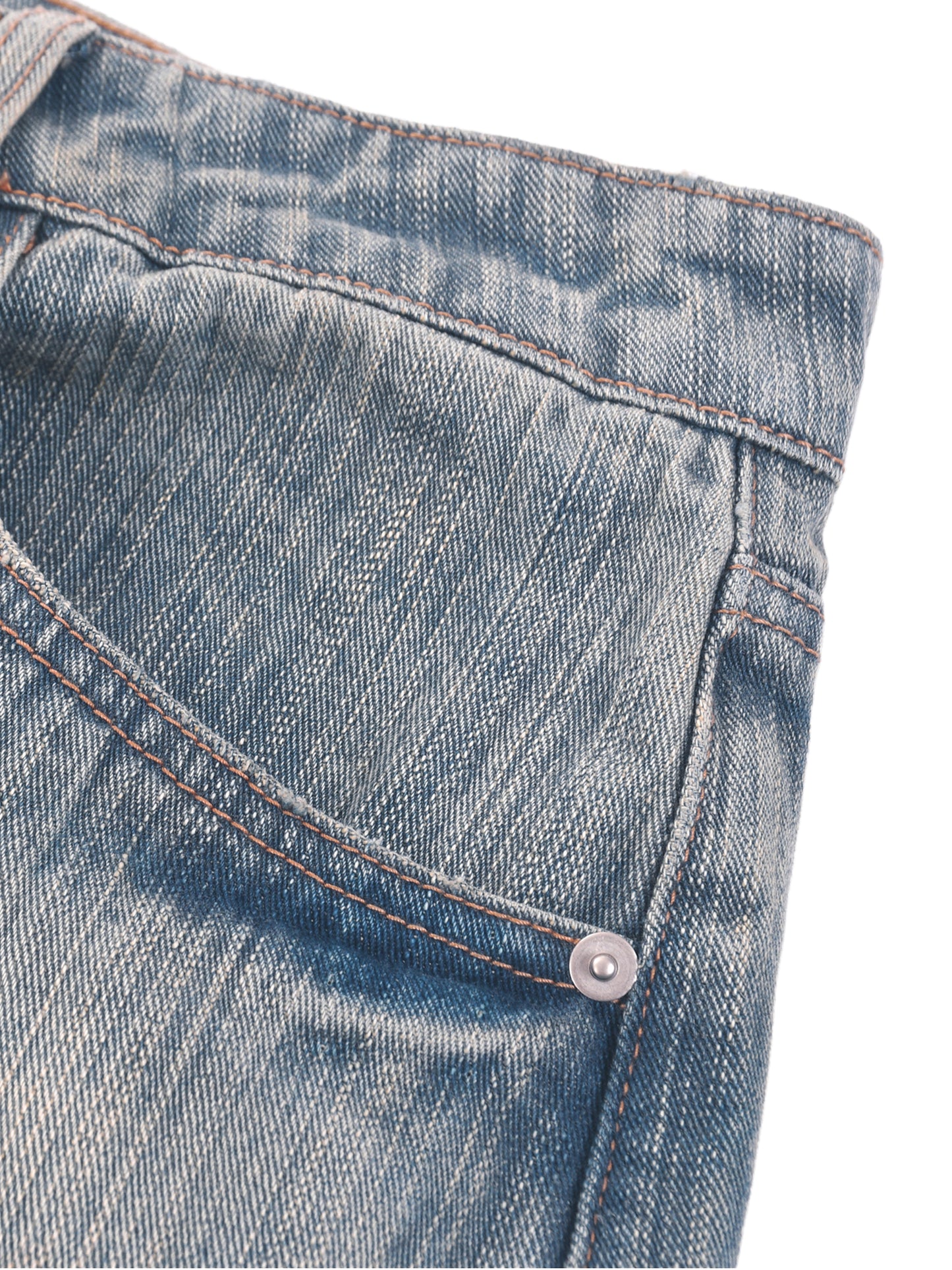 Faded Denim Jeans in Blue alternate view by Rave Uniform