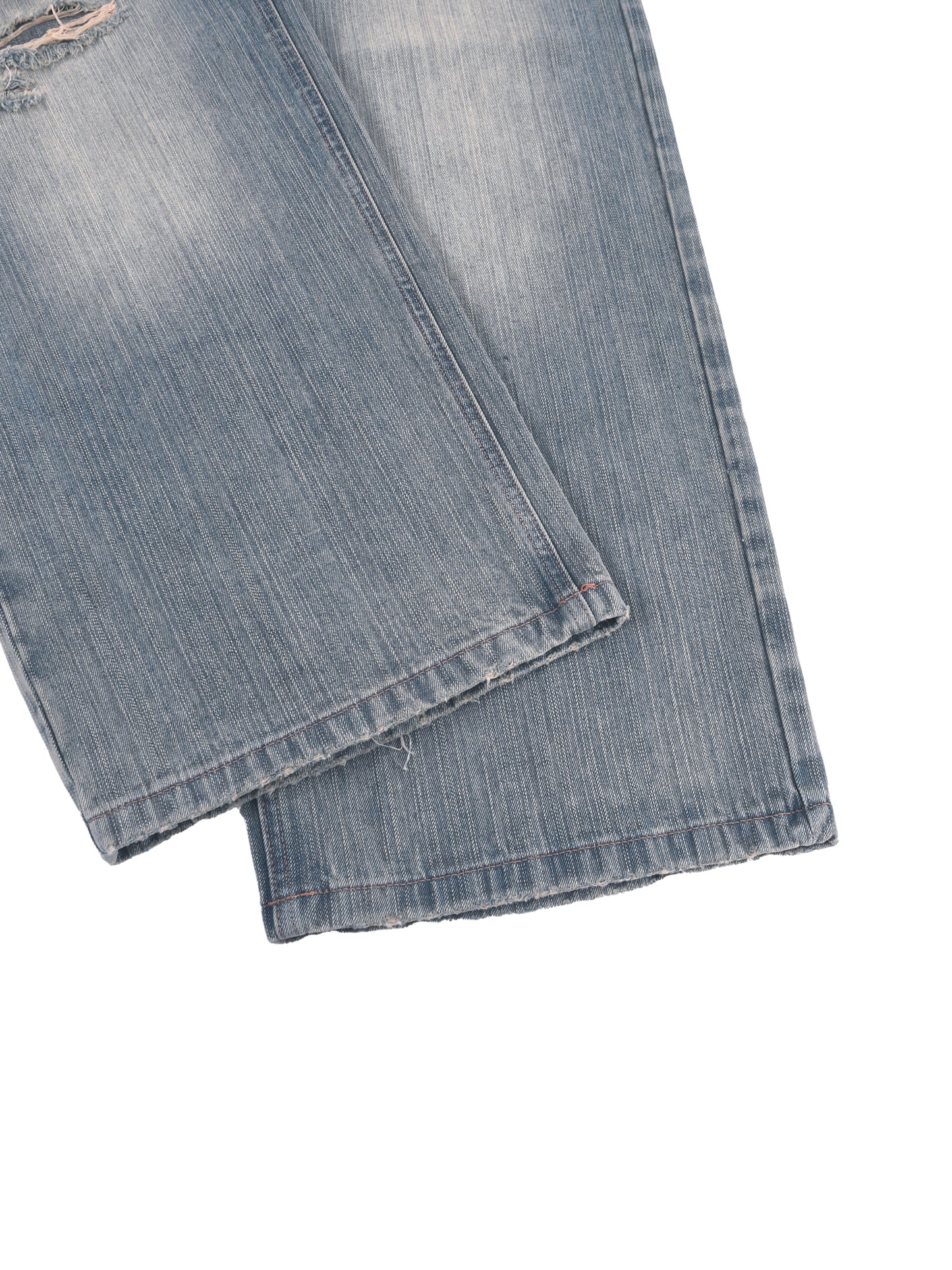 Faded Denim Jeans in Blue alternate view by Rave Uniform
