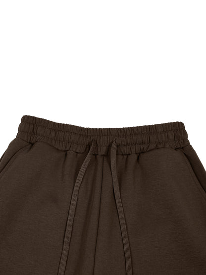 Wide Leg Drawstring Sweatpants in Black alternate view by Rave Uniform