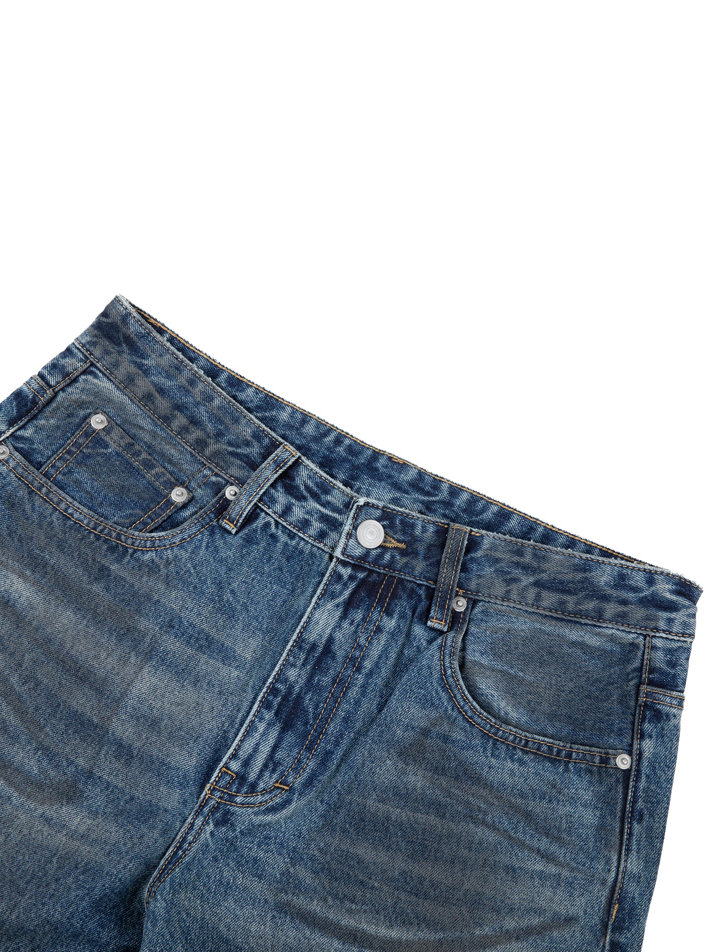 Baggy Denim Jeans in Denim Blue alternate view by Rave Uniform