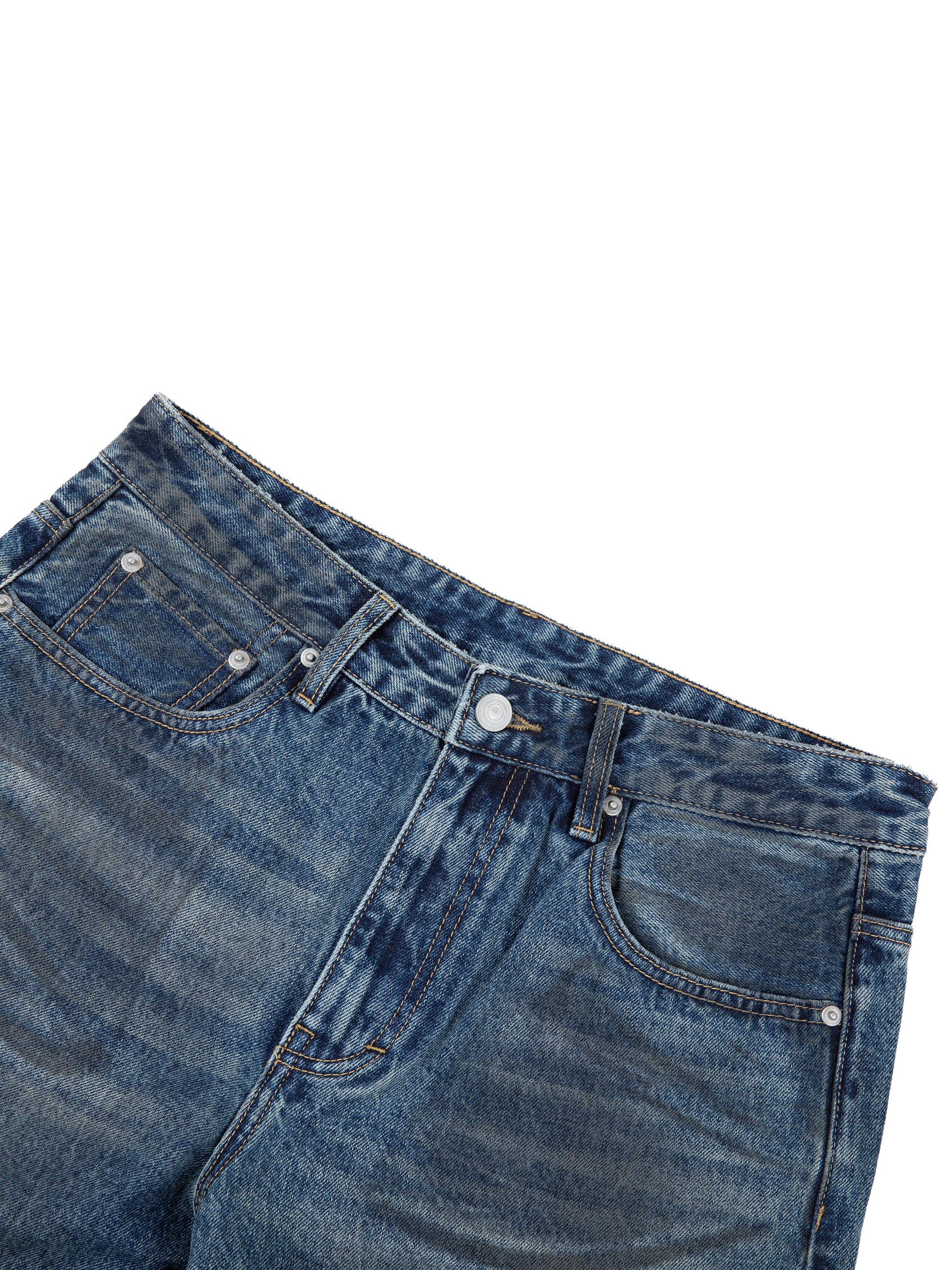 Baggy Denim Jeans in Denim Blue alternate view by Rave Uniform