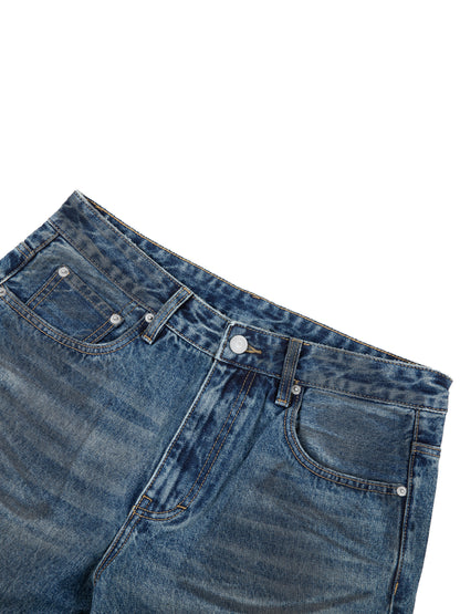 Baggy Denim Jeans in Denim Blue alternate view by Rave Uniform