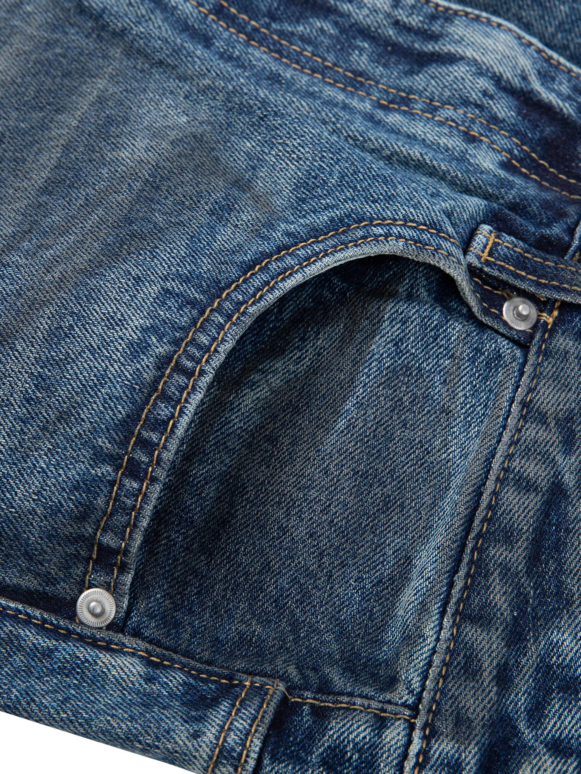 Baggy Denim Jeans in Denim Blue alternate view by Rave Uniform