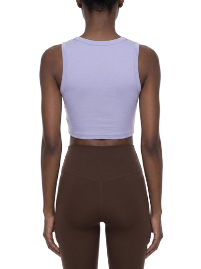 Crewneck Cropped Tank Top - Rave Uniform Detail View