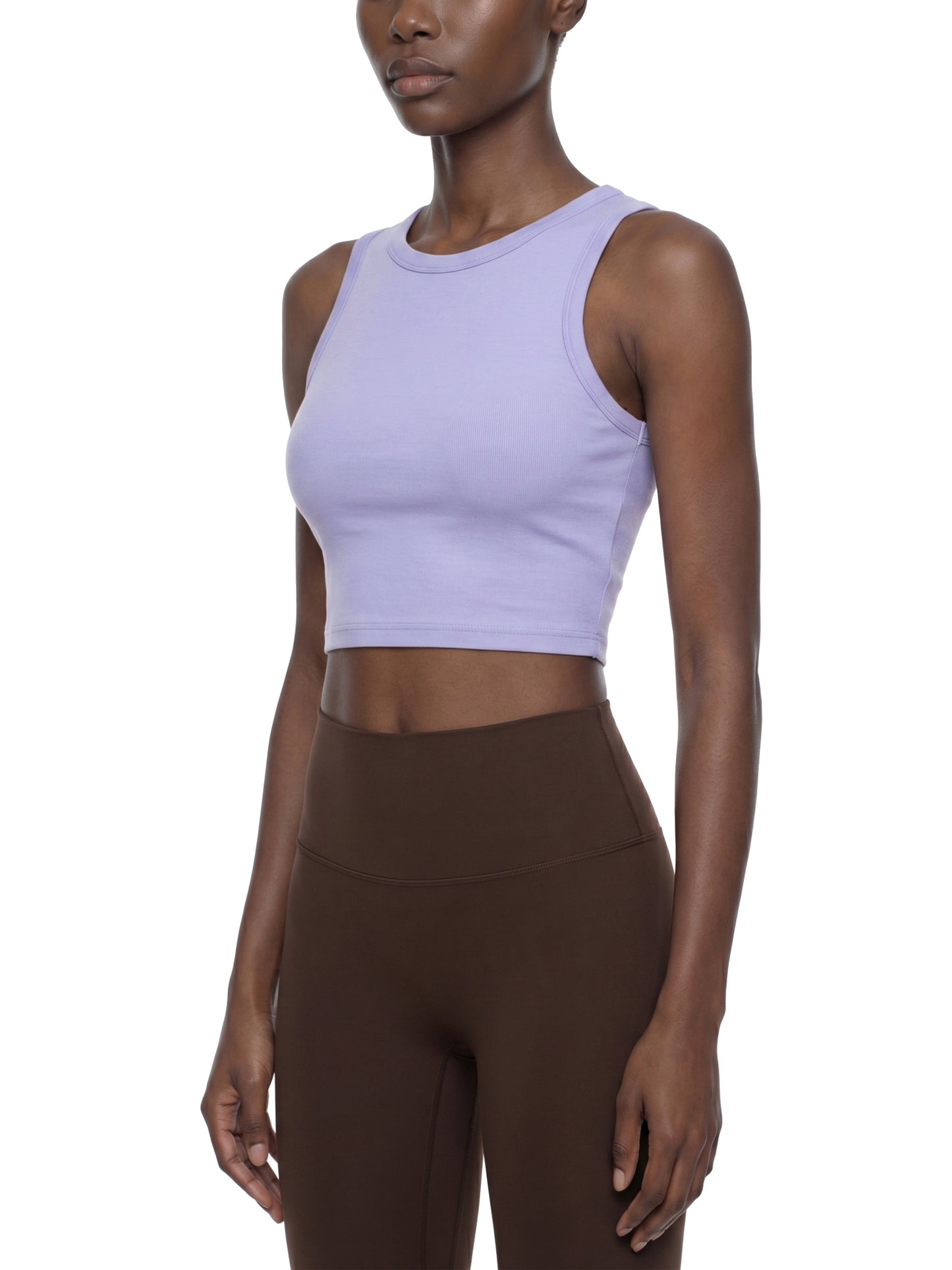 Crewneck Cropped Tank Top - Rave Uniform Detail View