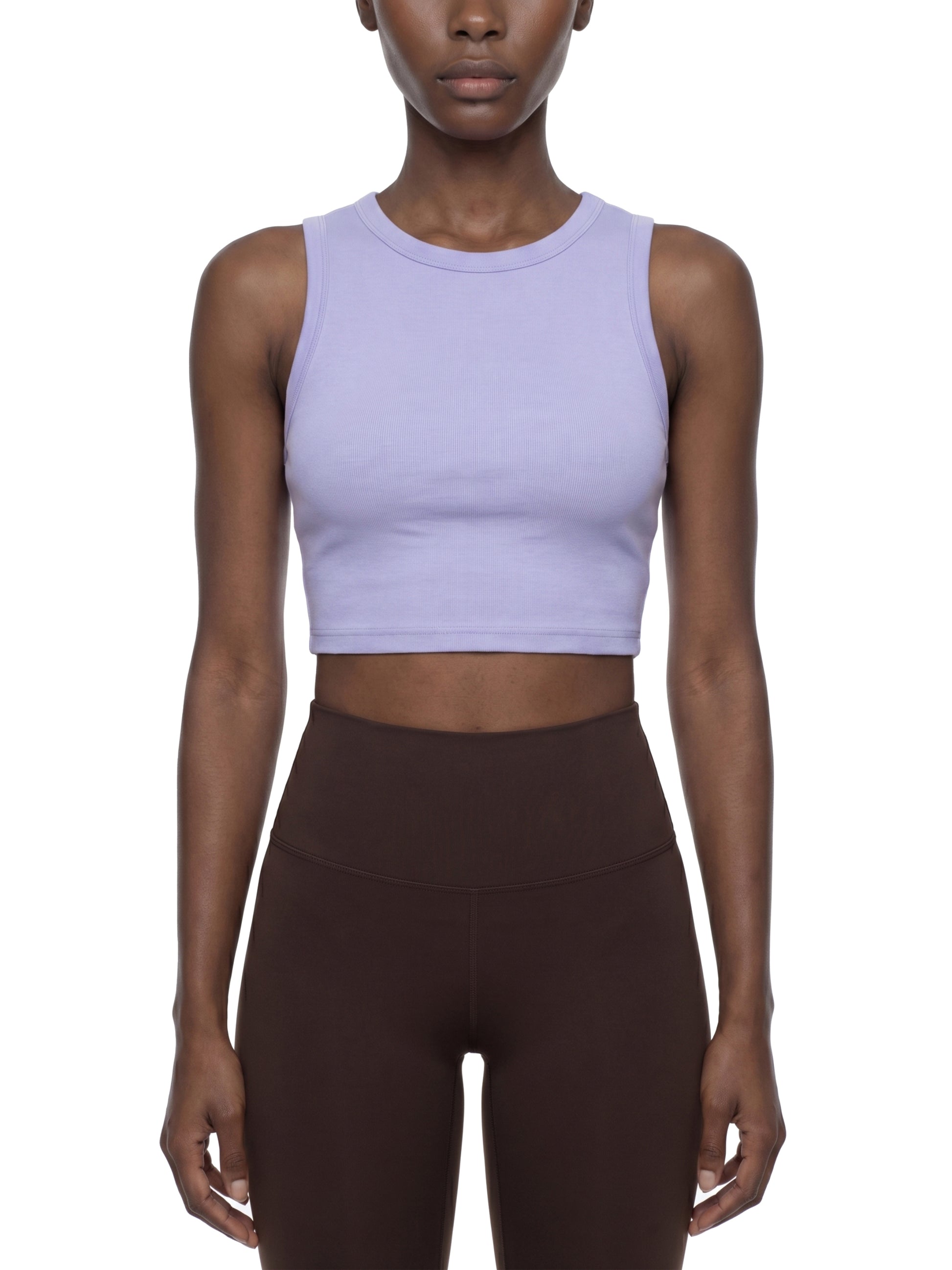 Crewneck Cropped Tank Top - Rave Uniform Detail View