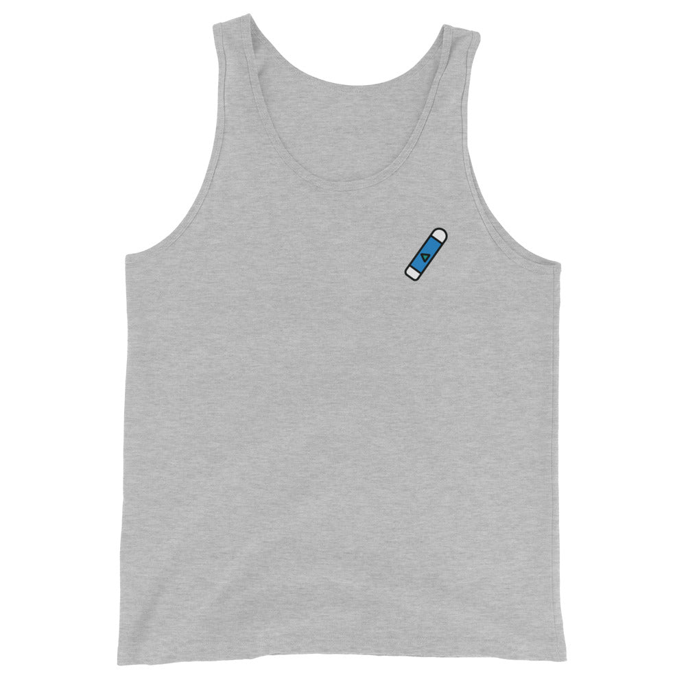 Men's Tank Top in Athletic Heather front view by Rave Uniform