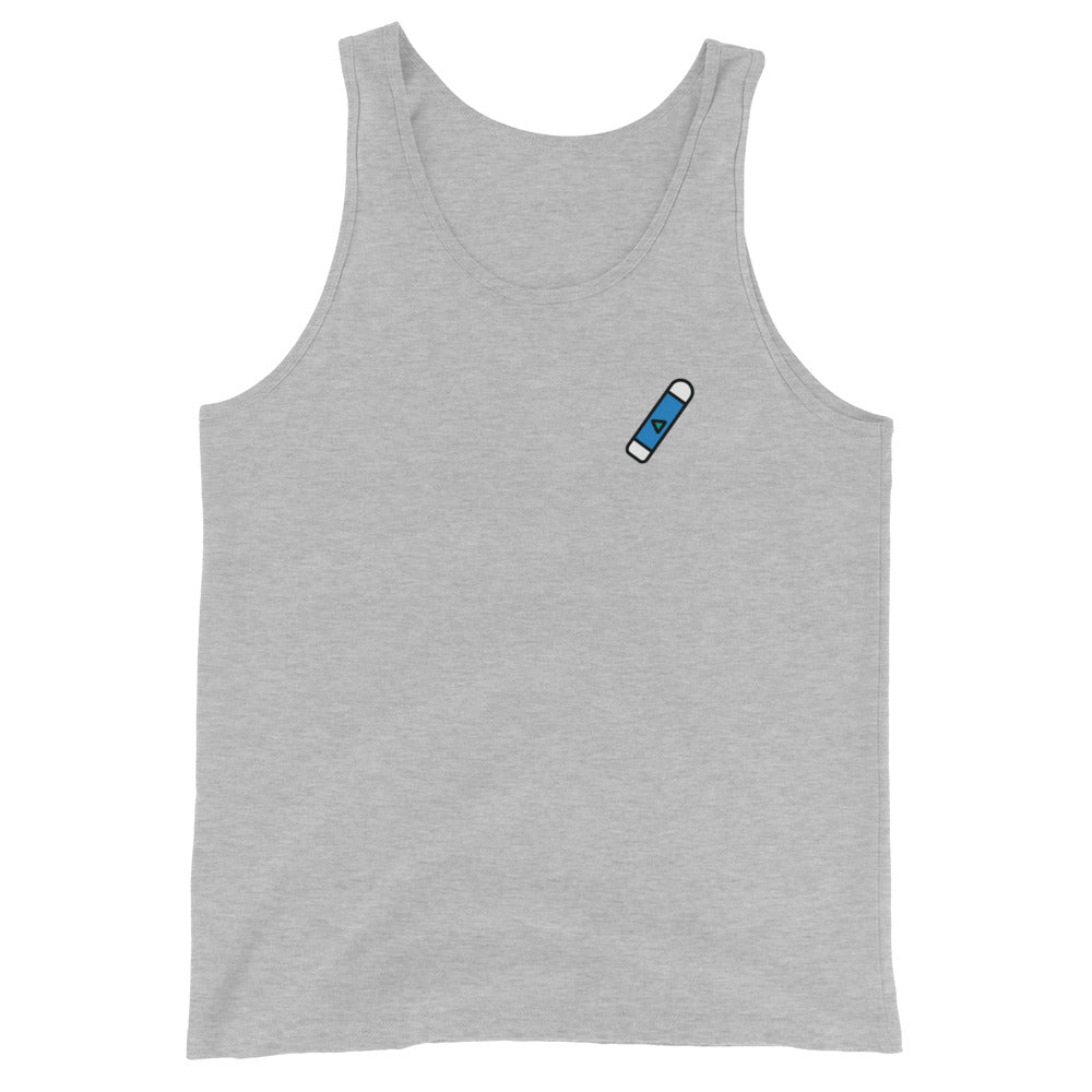 Men's Tank Top in Athletic Heather front view by Rave Uniform