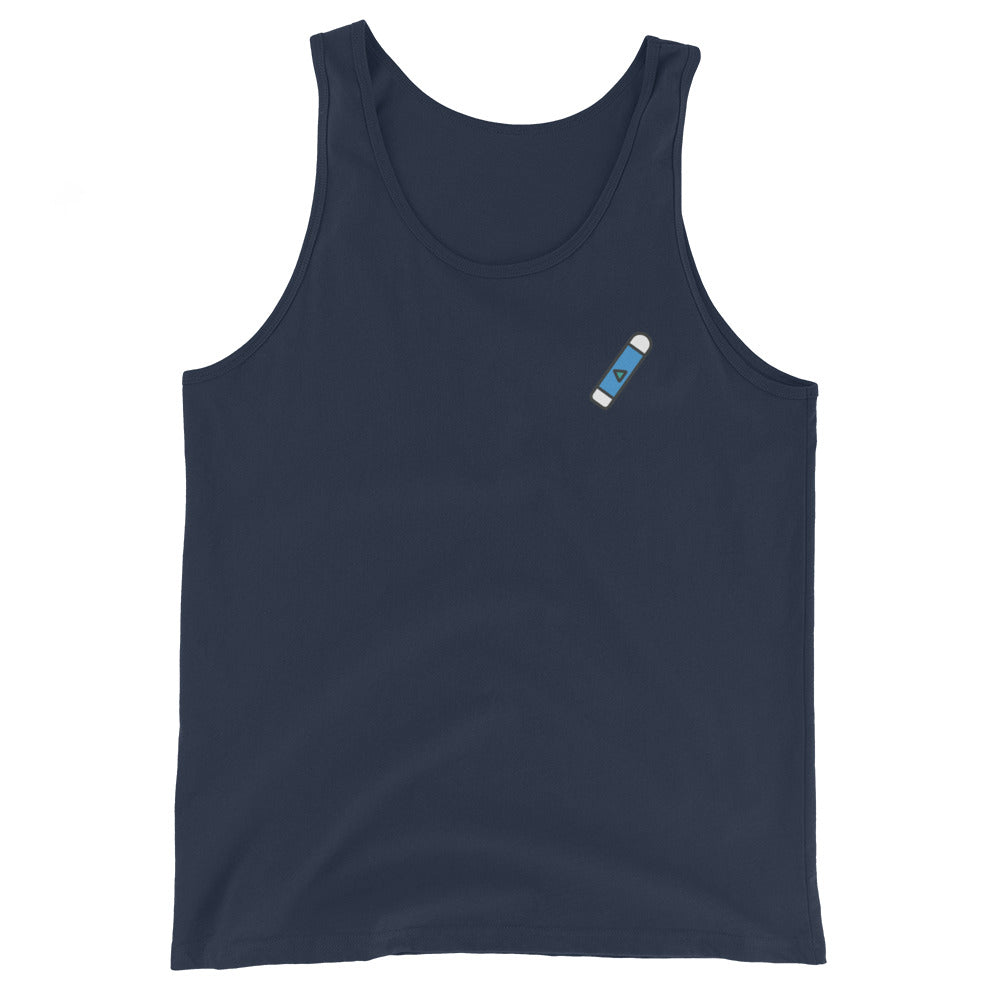 Men's Tank Top in Navy front view by Rave Uniform