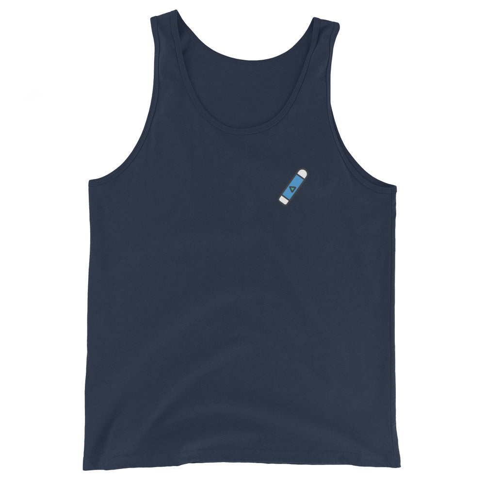 Men's Tank Top in Navy front view by Rave Uniform