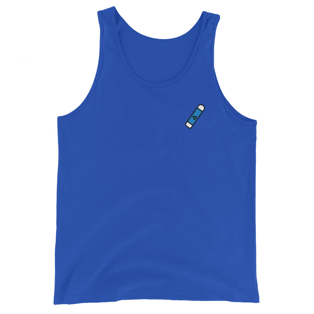 Men's Tank Top in True Royal front view by Rave Uniform