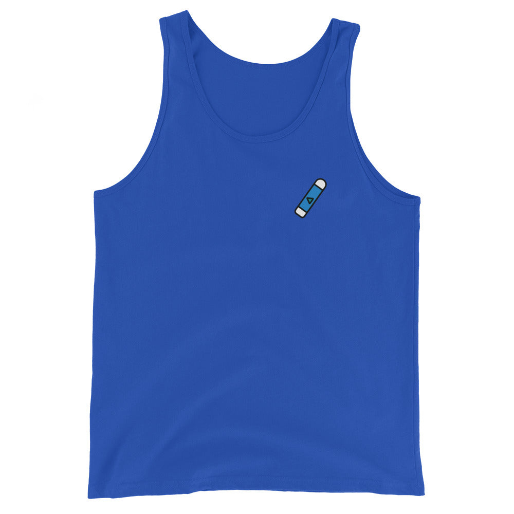 Men's Tank Top in True Royal front view by Rave Uniform