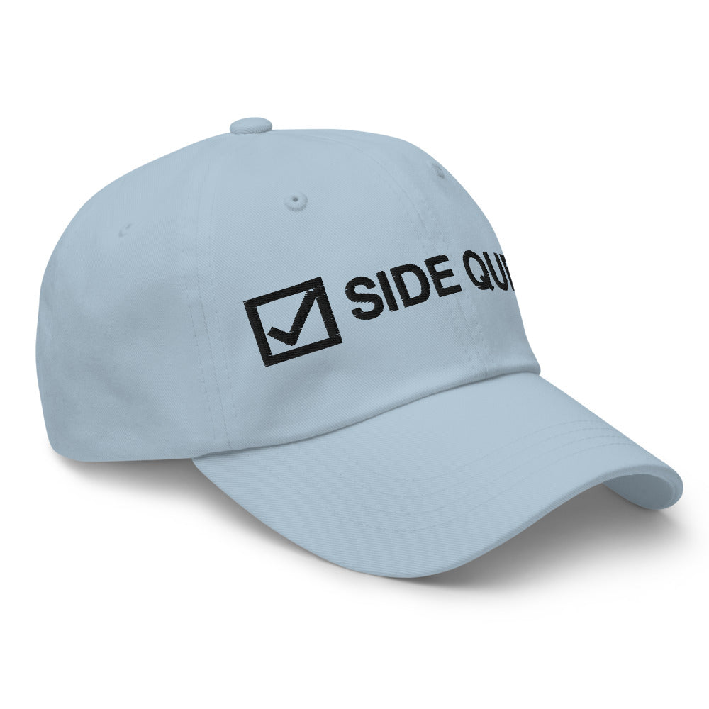 Side Quest Dad Hat in Light Blue, view 3