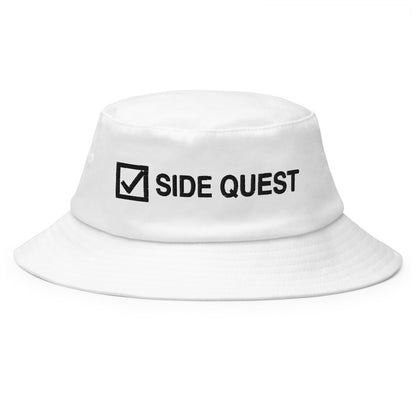 Side Quest Bucket Hat in White