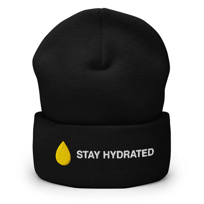 Stay Hydrated Beanie in Black
