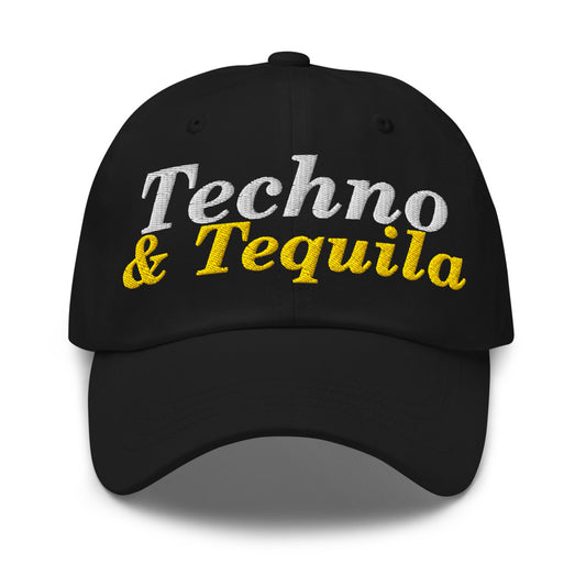 Techno & Tequila Dad Hat in Black