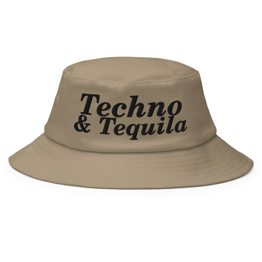 Techno & Tequila Bucket Hat in Khaki